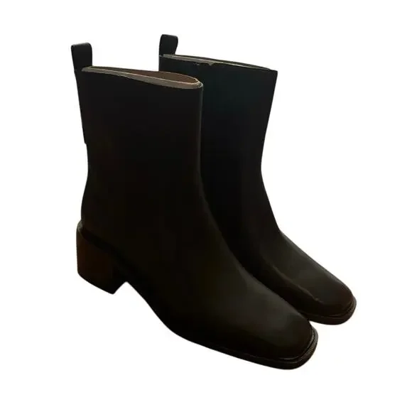 NEW Everlane The City Boot In Black Leather Size 8 - Picture 3 of 9